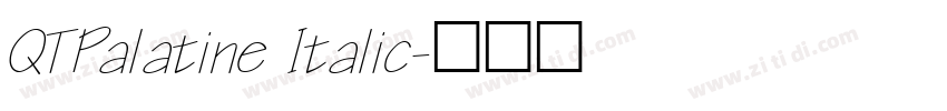 QTPalatine Italic字体转换